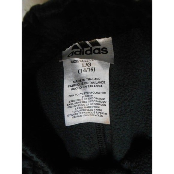 Adidas Youth Large (14-16) gray with white strips jogger sweatpants with pockets - Picture 8 of 8